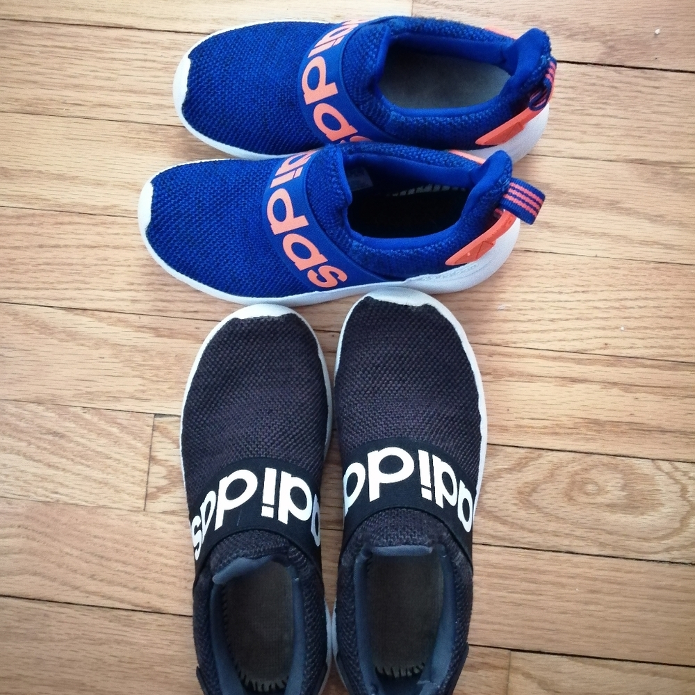 2 pairs Adidas Cloudfoam Adapt Slip On Sneakers